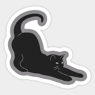 BLACK CAT STRETCH Sticker